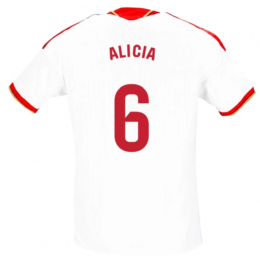Danxen Kinderen Alicia Redondo #6 Wit Rood Thuisshirt Thuistenue 2026/27 T-Shirt België