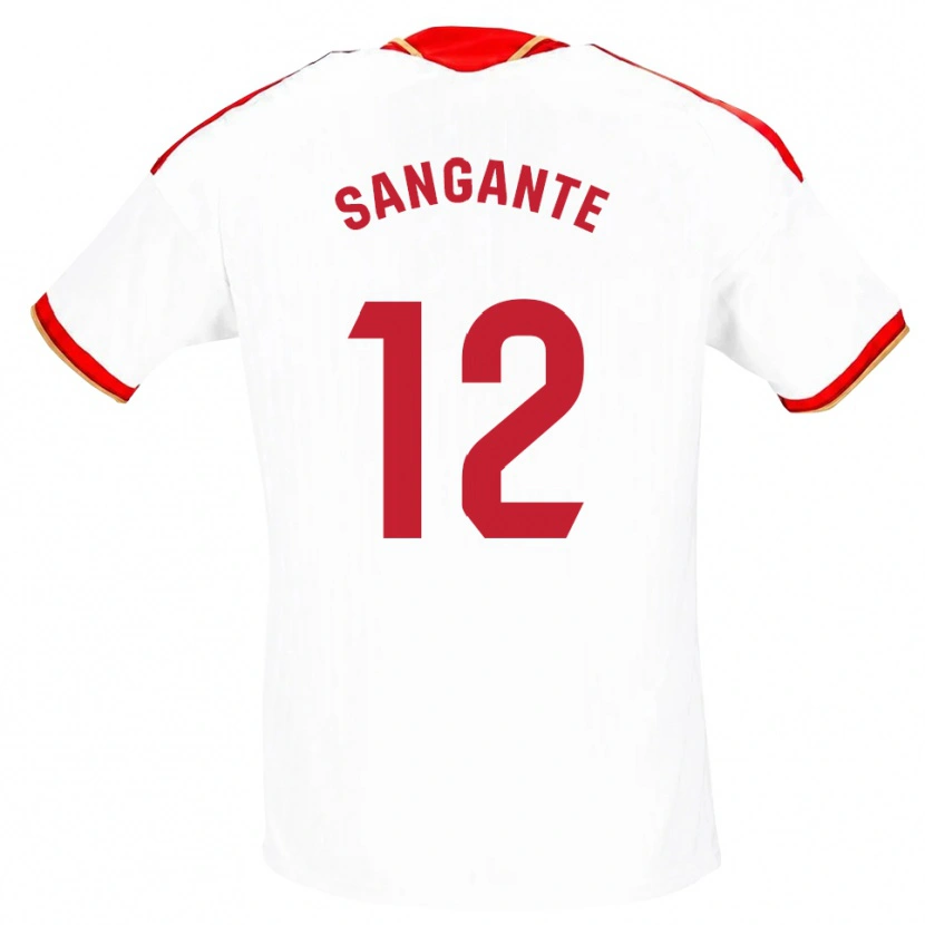 Danxen Kinderen Arouna Sangante #12 Wit Rood Thuisshirt Thuistenue 2026/27 T-Shirt België