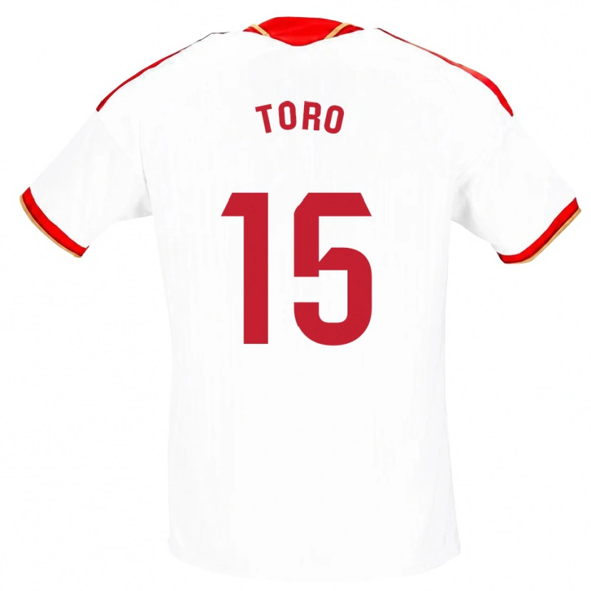 Danxen Kinderen Juanan Toro #15 Wit Rood Thuisshirt Thuistenue 2026/27 T-Shirt België