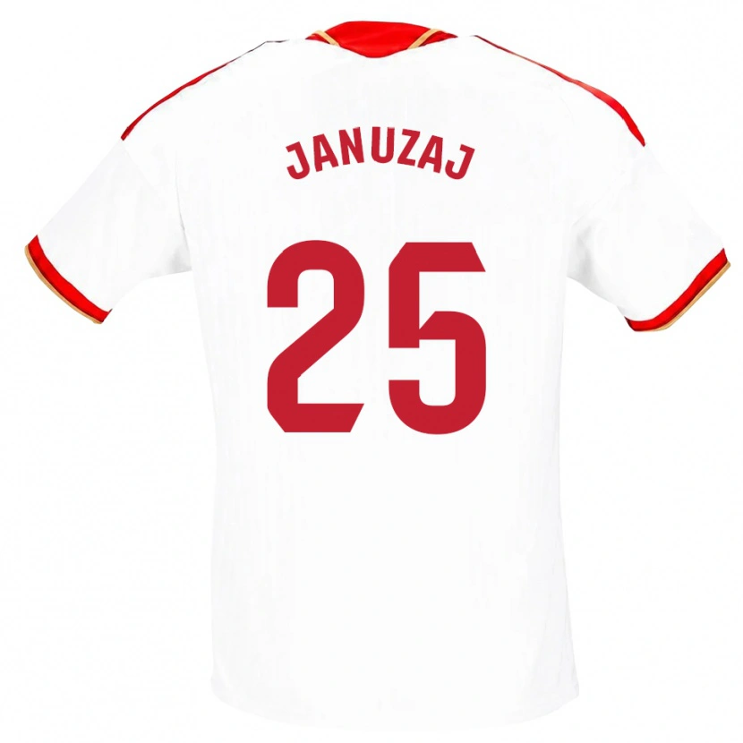 Danxen Kinderen Adnan Januzaj #25 Wit Rood Thuisshirt Thuistenue 2026/27 T-Shirt België