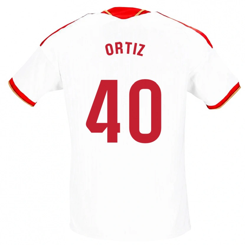 Danxen Kinderen Hugo Ortiz #40 Wit Rood Thuisshirt Thuistenue 2026/27 T-Shirt België