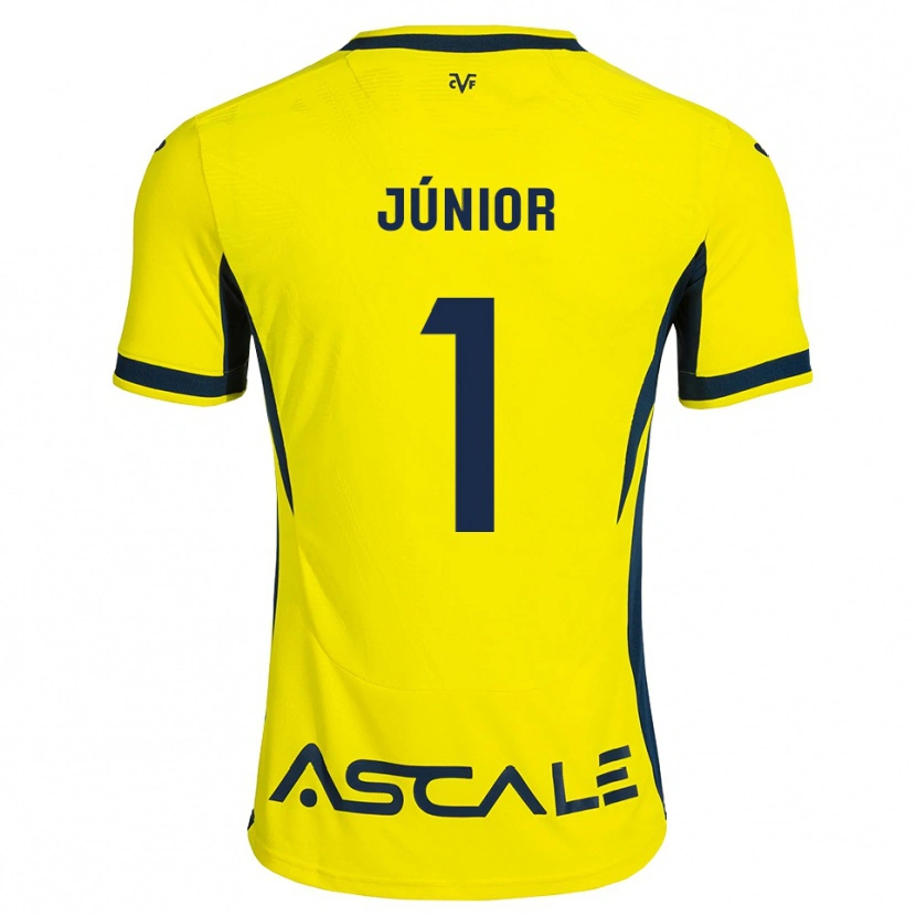 Danxen Kinderen Luiz Júnior #1 Geel Zwart Rood Thuisshirt Thuistenue 2026/27 T-Shirt België
