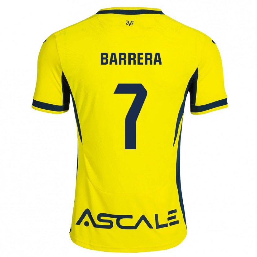 Danxen Kinderen Sergio Barrera #7 Geel Zwart Rood Thuisshirt Thuistenue 2026/27 T-Shirt België