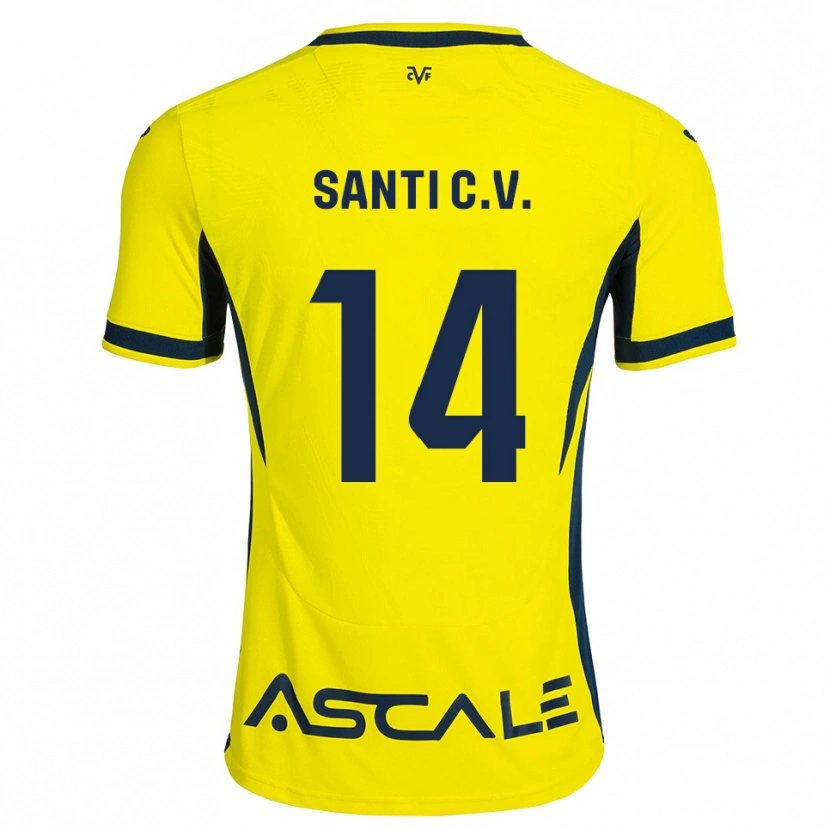 Danxen Kinderen Santi Comesaña #14 Geel Zwart Rood Thuisshirt Thuistenue 2026/27 T-Shirt België