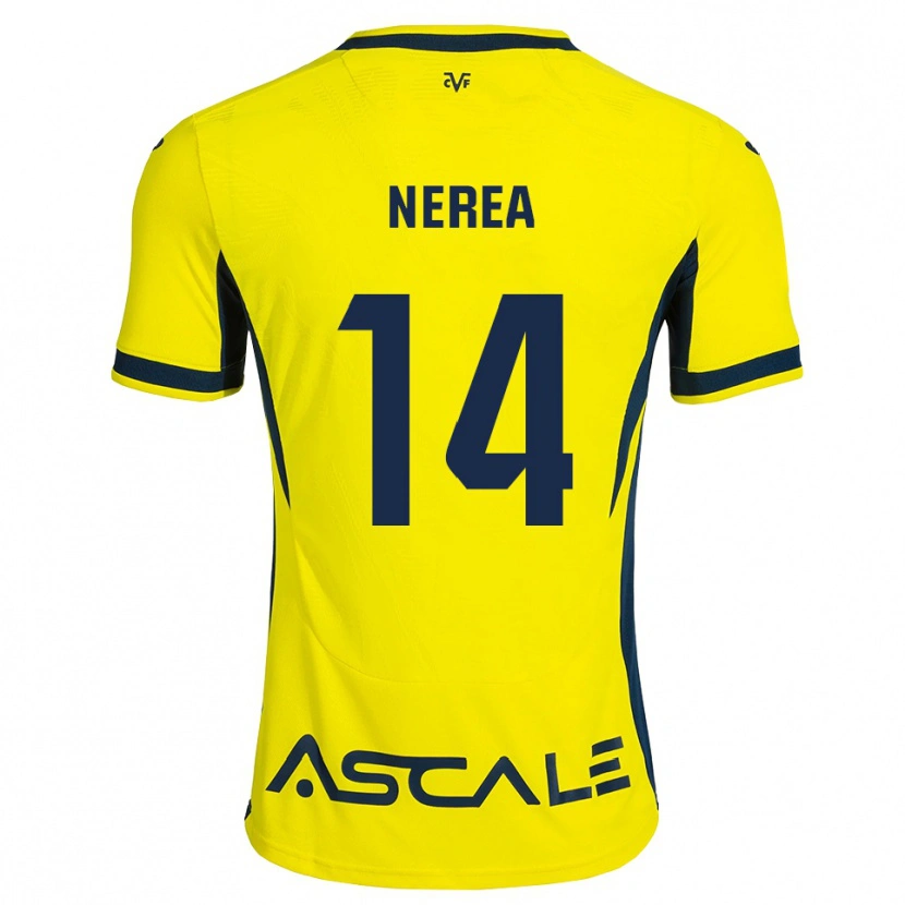 Danxen Kinderen Nerea Pérez #14 Geel Zwart Rood Thuisshirt Thuistenue 2026/27 T-Shirt België