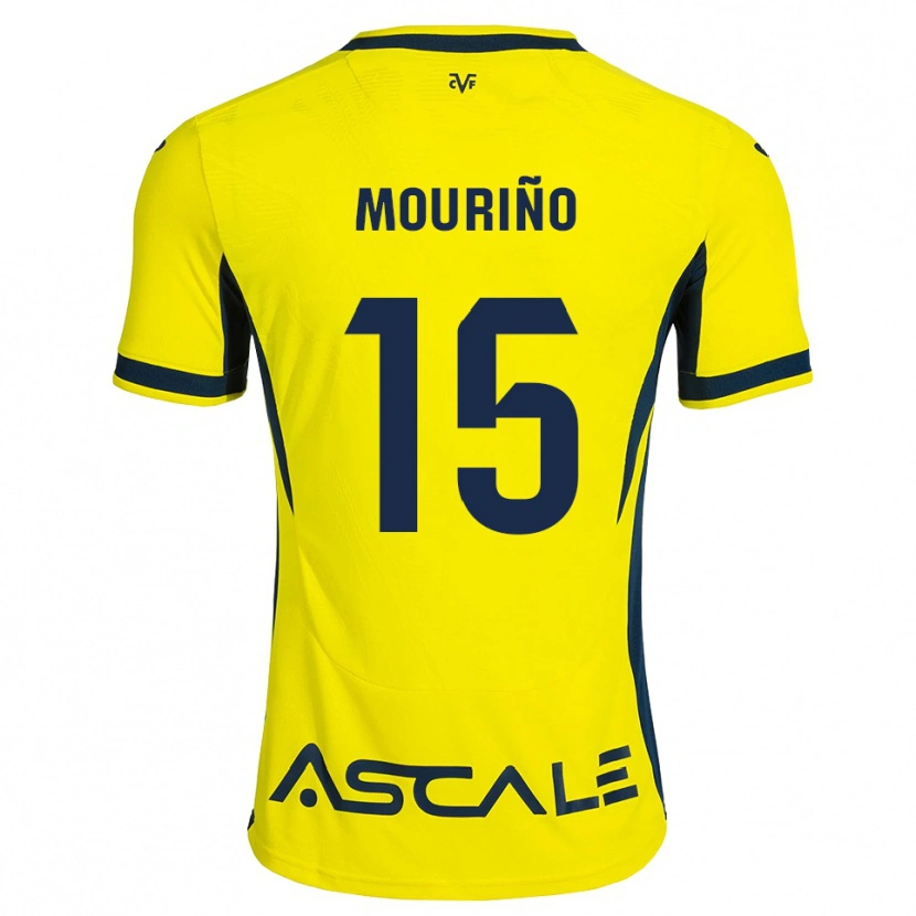 Danxen Kinderen Santiago Mouriño #15 Geel Zwart Rood Thuisshirt Thuistenue 2026/27 T-Shirt België