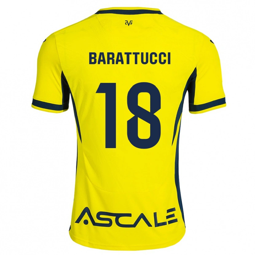 Danxen Kinderen Nico Barattucci #18 Geel Zwart Rood Thuisshirt Thuistenue 2026/27 T-Shirt België