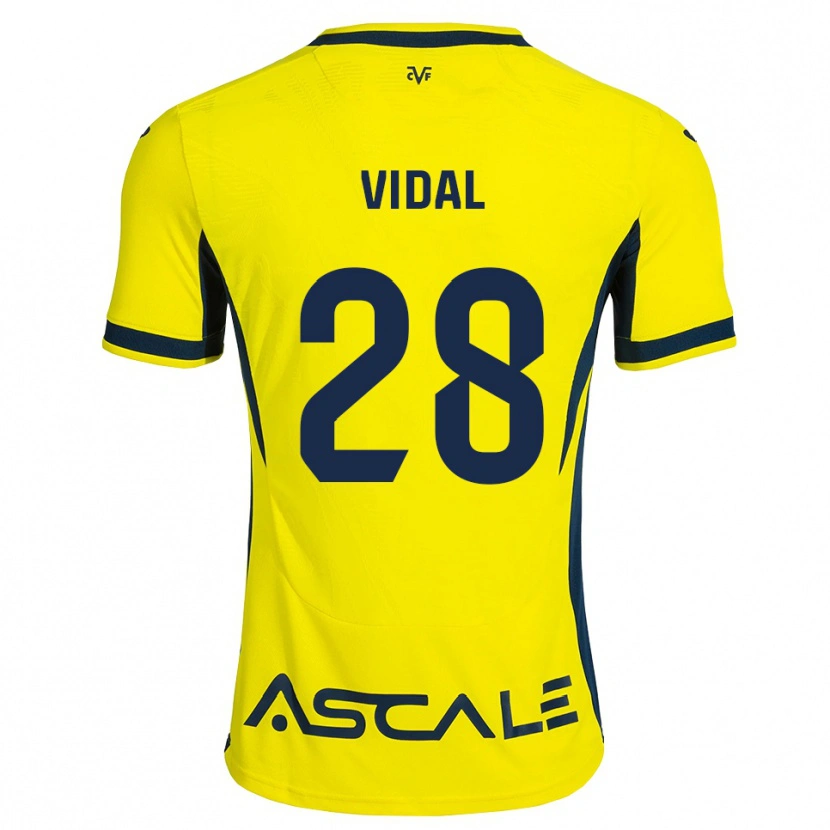 Danxen Kinderen Aran Vidal #28 Geel Zwart Rood Thuisshirt Thuistenue 2026/27 T-Shirt België