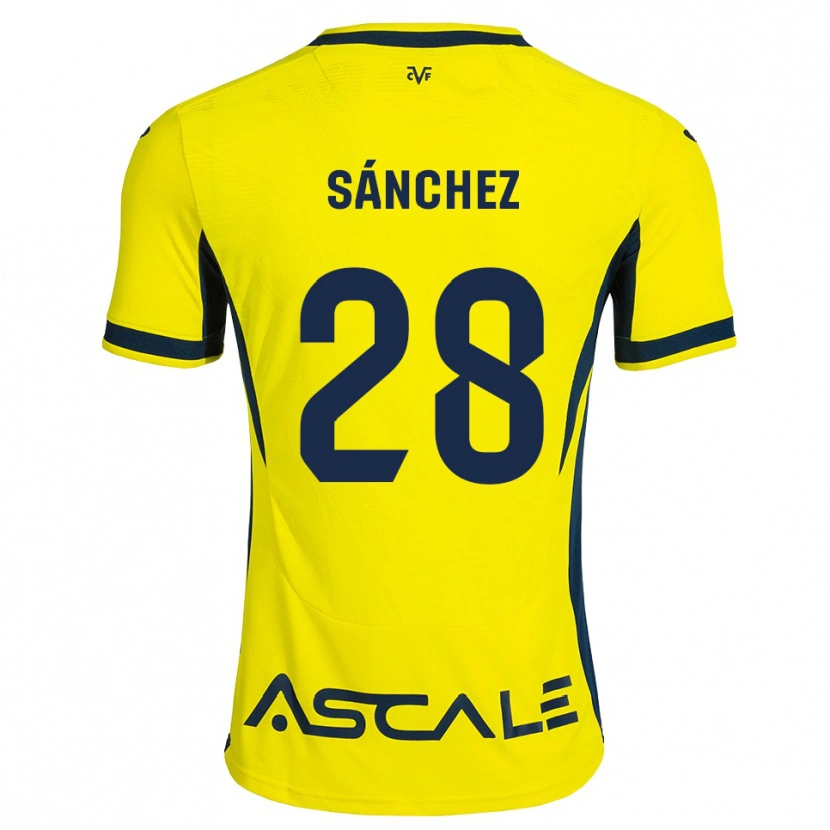 Danxen Kinderen Edu Sánchez #28 Geel Zwart Rood Thuisshirt Thuistenue 2026/27 T-Shirt België