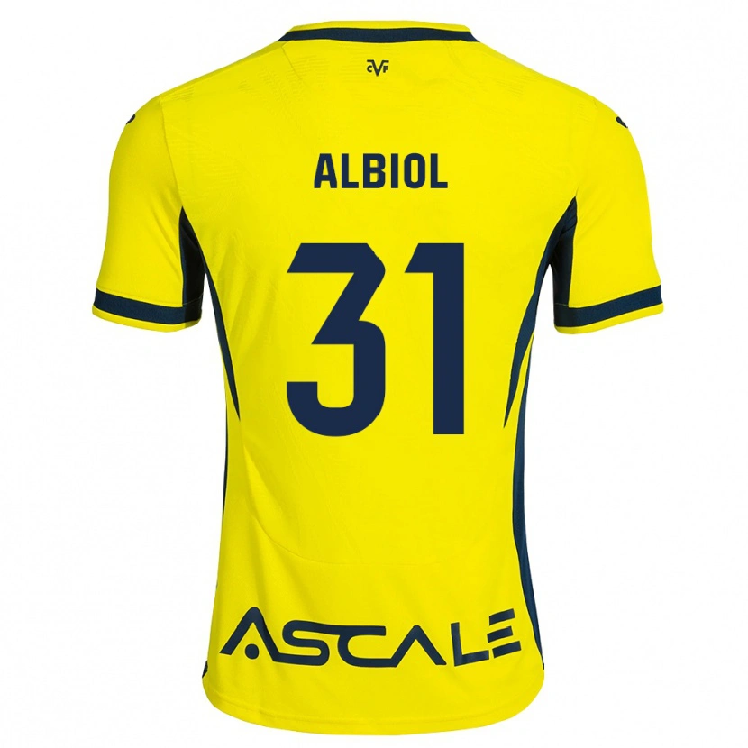 Danxen Kinderen Thiago Albiol #31 Geel Zwart Rood Thuisshirt Thuistenue 2026/27 T-Shirt België