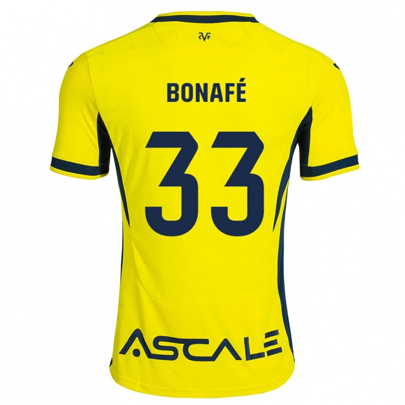 Danxen Kinderen César Bonafé #33 Geel Zwart Rood Thuisshirt Thuistenue 2026/27 T-Shirt België