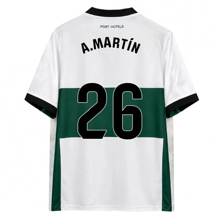 Danxen Kinderen Alejandro Martín #26 Groen Wit Rood Thuisshirt Thuistenue 2026/27 T-Shirt België