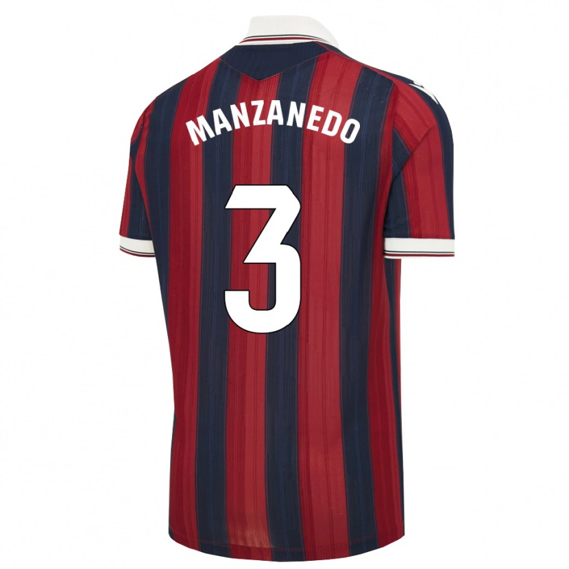 Danxen Kinderen Aitor Manzanedo #3 Middernachtblauw Rood Thuisshirt Thuistenue 2026/27 T-Shirt België