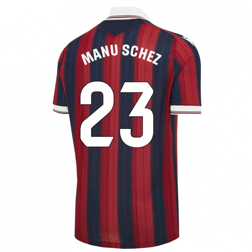 Danxen Kinderen Manu Sánchez #23 Middernachtblauw Rood Thuisshirt Thuistenue 2026/27 T-Shirt België