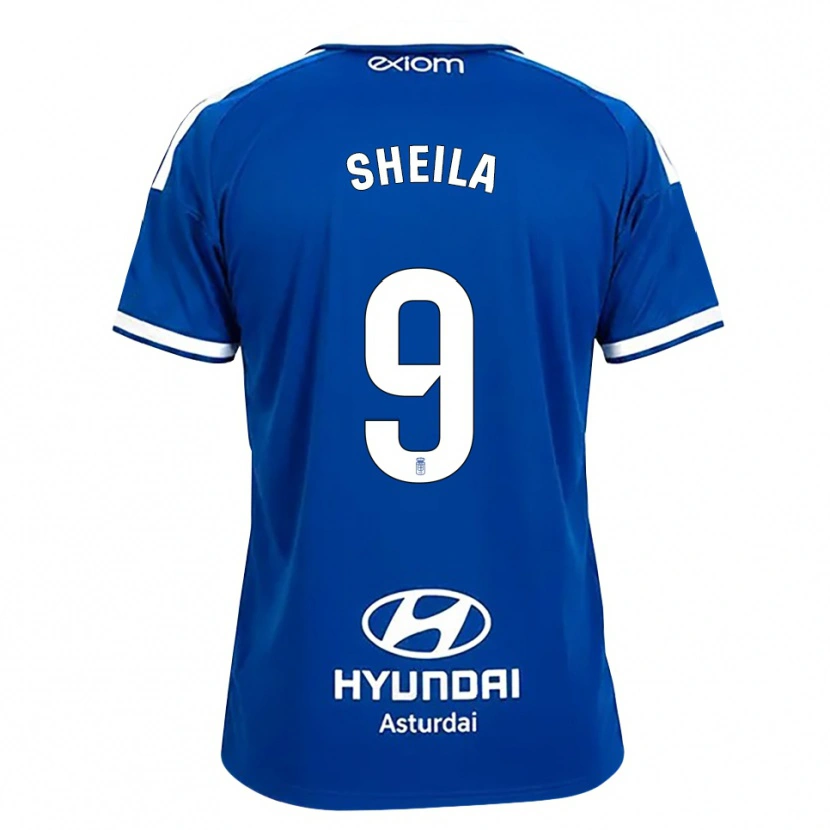 Danxen Kinderen Sheila Elorza Hernández #9 Mediumblauw Wit Thuisshirt Thuistenue 2026/27 T-Shirt België