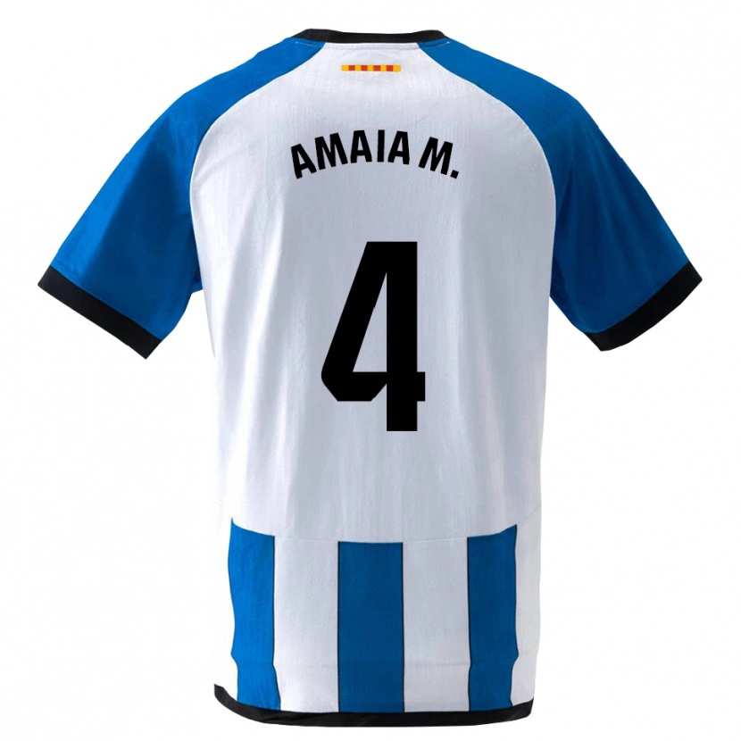 Danxen Kinderen Amaia Martínez De La Peña #4 Koninklijk Blauw Wit Thuisshirt Thuistenue 2026/27 T-Shirt België