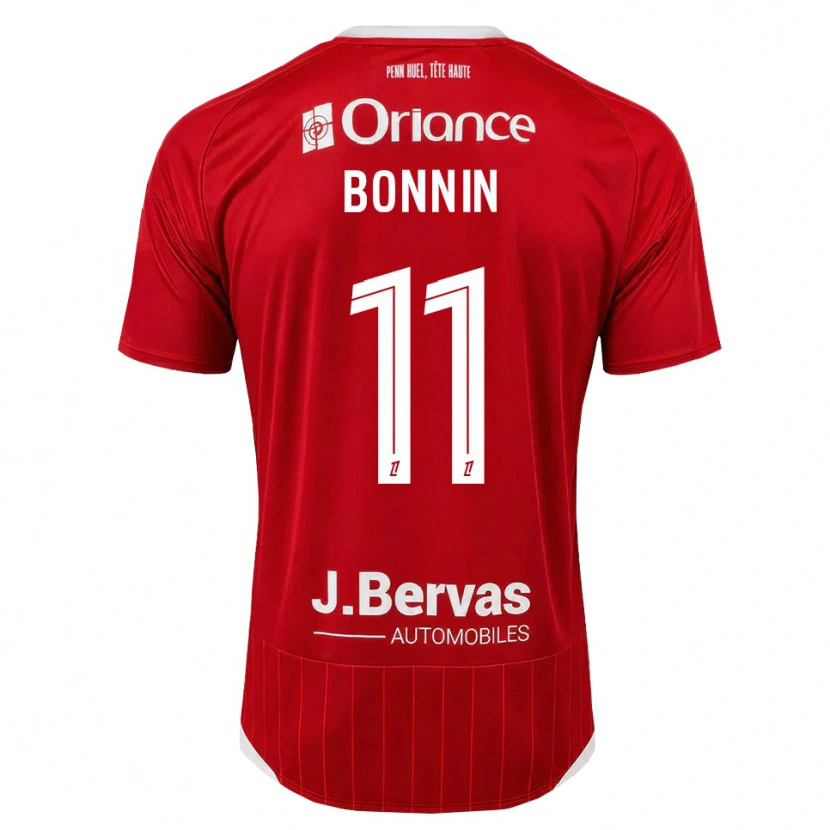 Danxen Kinderen Lilian Bonnin #11 Wit Rood Thuisshirt Thuistenue 2026/27 T-Shirt België