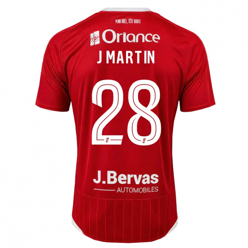 Danxen Kinderen Jonas Martin #28 Wit Rood Thuisshirt Thuistenue 2026/27 T-Shirt België