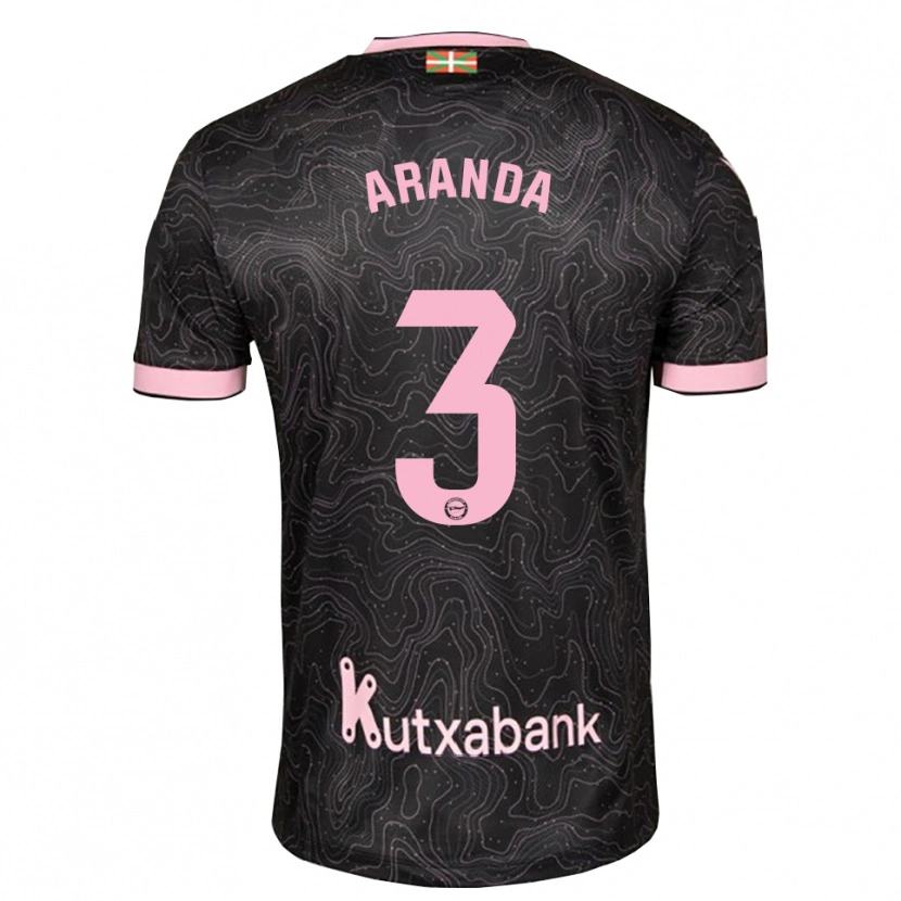 Danxen Kinderen Miguel Aranda #3 Zwart Roze Uitshirt Uittenue 2026/27 T-Shirt België