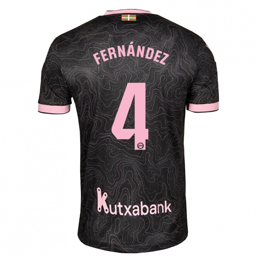 Danxen Kinderen Aritz Fernández #4 Zwart Roze Uitshirt Uittenue 2026/27 T-Shirt België