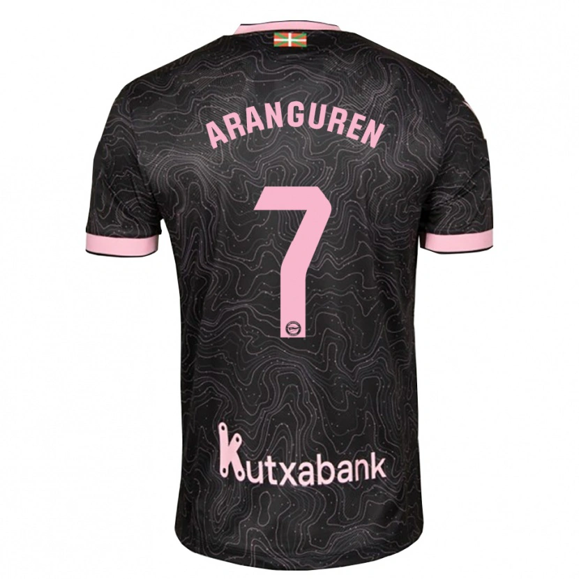 Danxen Kinderen Aitor Aranguren #7 Zwart Roze Uitshirt Uittenue 2026/27 T-Shirt België