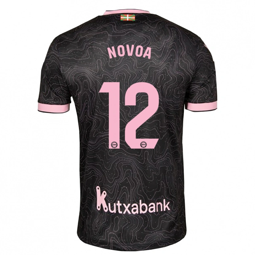 Danxen Kinderen Hugo Novoa #12 Zwart Roze Uitshirt Uittenue 2026/27 T-Shirt België
