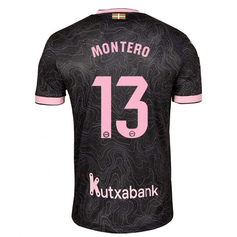 Danxen Kinderen Rubén Montero #13 Zwart Roze Uitshirt Uittenue 2026/27 T-Shirt België