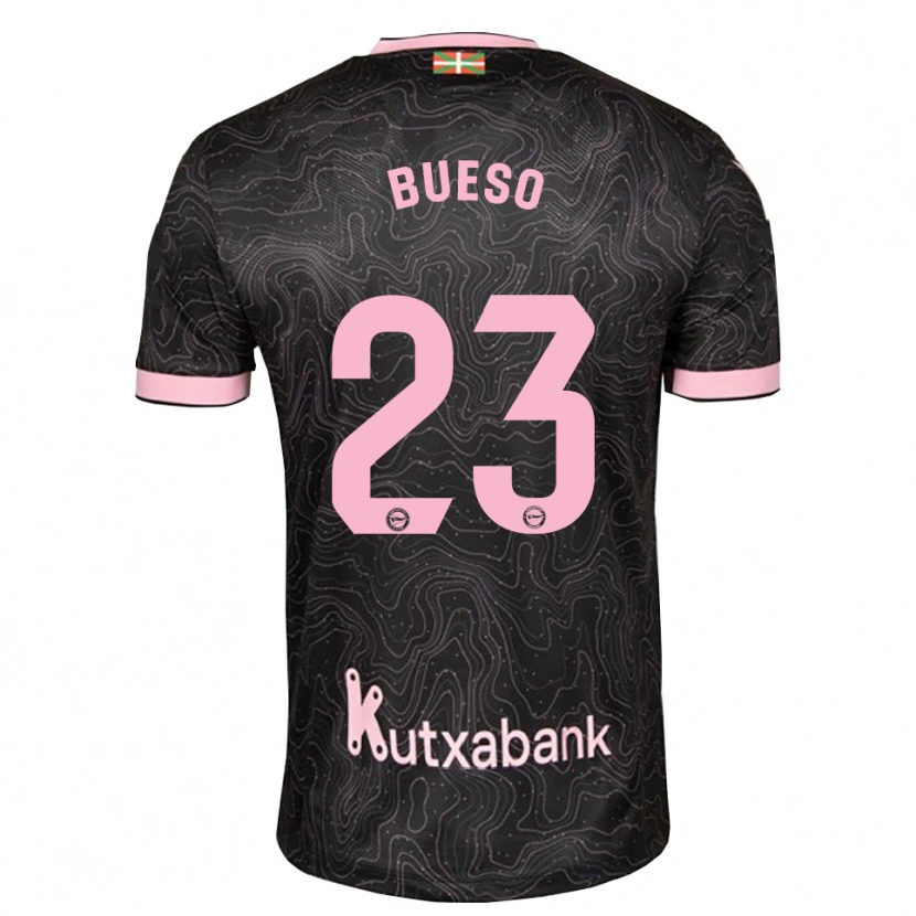 Danxen Kinderen Alejandro Bueso #23 Zwart Roze Uitshirt Uittenue 2026/27 T-Shirt België