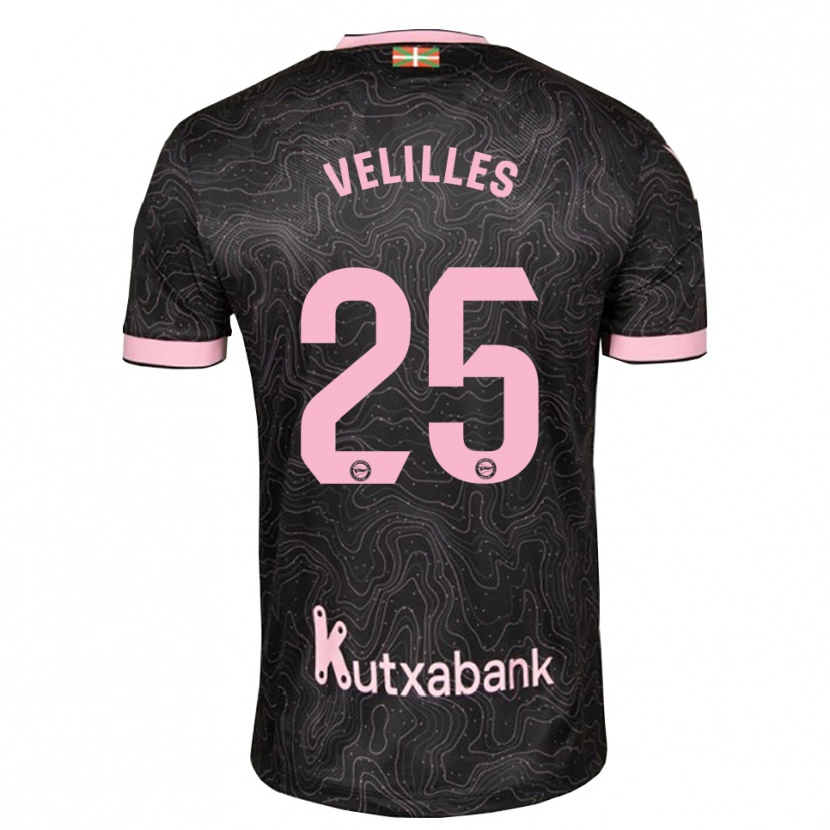 Danxen Kinderen Luis Velilles #25 Zwart Roze Uitshirt Uittenue 2026/27 T-Shirt België