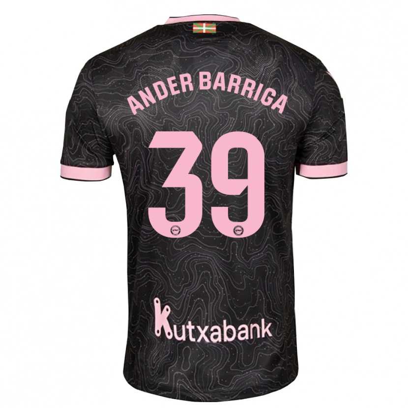 Danxen Kinderen Jon Ander Barriga #39 Zwart Roze Uitshirt Uittenue 2026/27 T-Shirt België