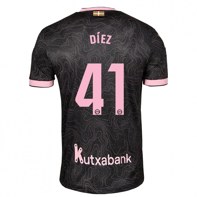 Danxen Kinderen Victor Díez #41 Zwart Roze Uitshirt Uittenue 2026/27 T-Shirt België