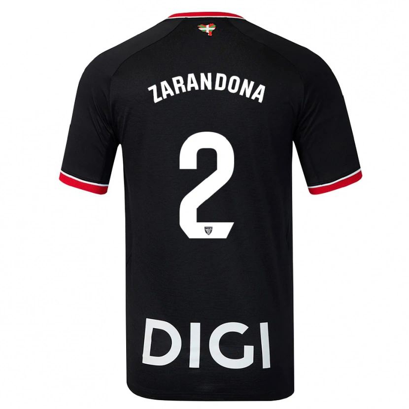 Danxen Kinderen Telmo Zarandona #2 Zwart Wit Rood Uitshirt Uittenue 2026/27 T-Shirt België