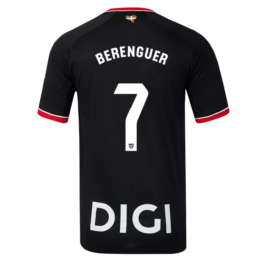 Danxen Kinderen Álex Berenguer #7 Zwart Wit Rood Uitshirt Uittenue 2026/27 T-Shirt België