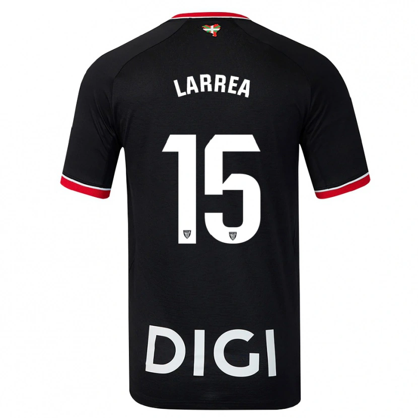 Danxen Kinderen Beñat Larrea #15 Zwart Wit Rood Uitshirt Uittenue 2026/27 T-Shirt België