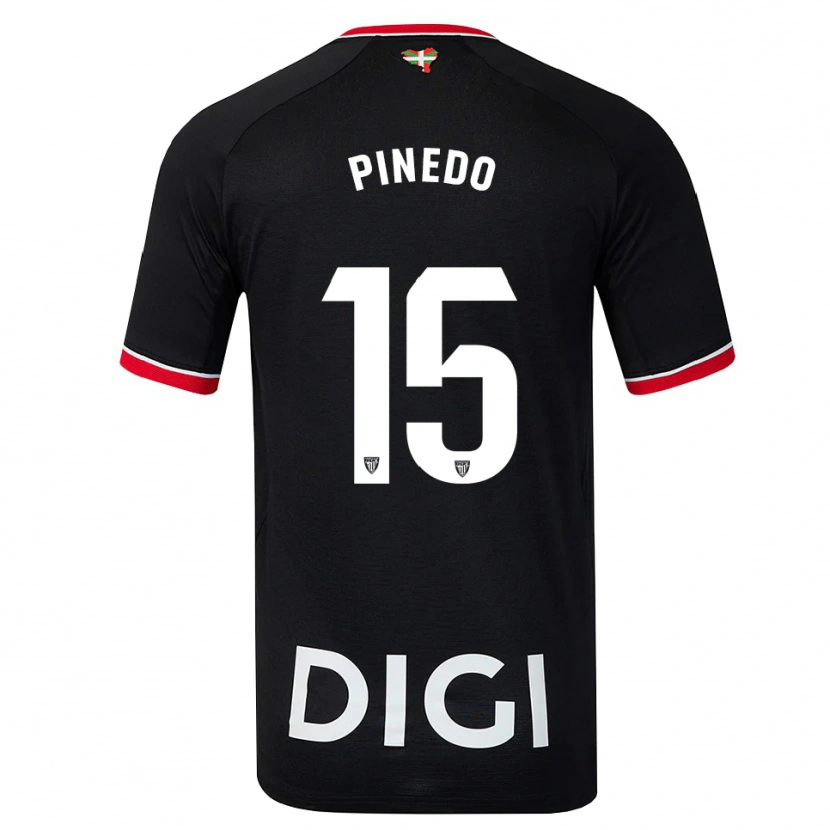 Danxen Kinderen Clara Pinedo Castresana #15 Zwart Wit Rood Uitshirt Uittenue 2026/27 T-Shirt België