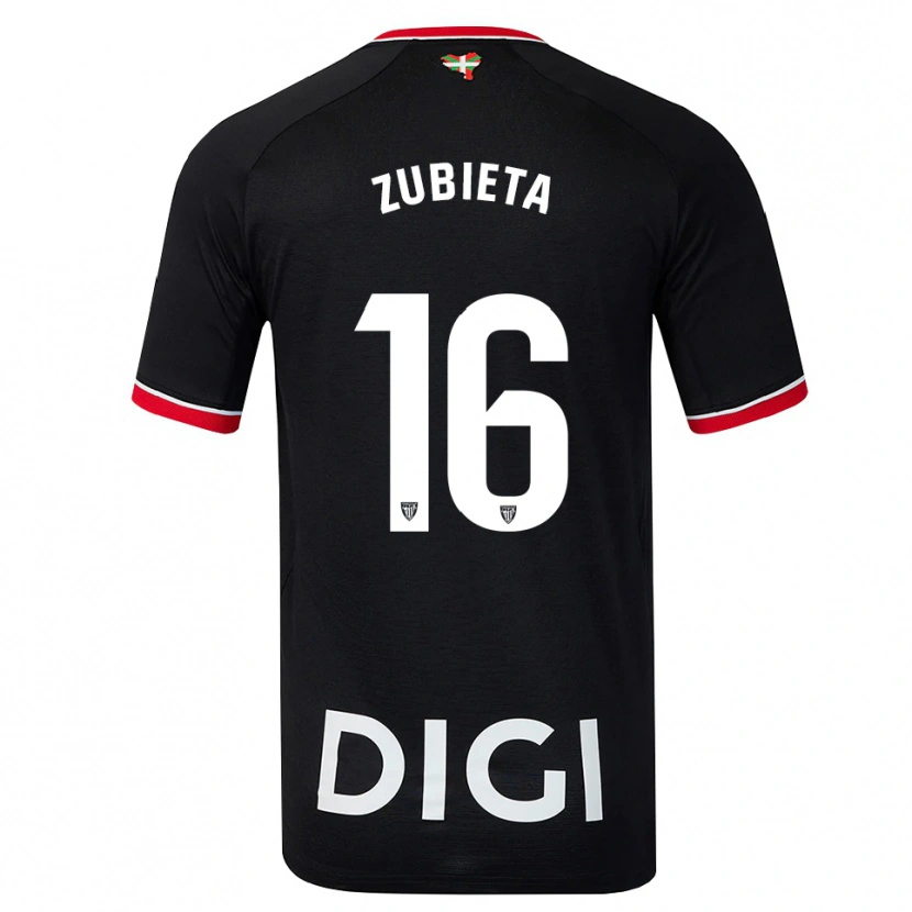Danxen Kinderen Maite Zubieta Arambarri #16 Zwart Wit Rood Uitshirt Uittenue 2026/27 T-Shirt België