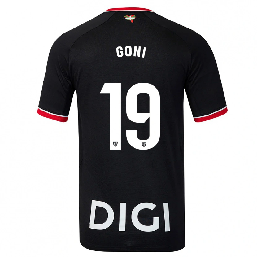 Danxen Kinderen Marcos Goñi #19 Zwart Wit Rood Uitshirt Uittenue 2026/27 T-Shirt België