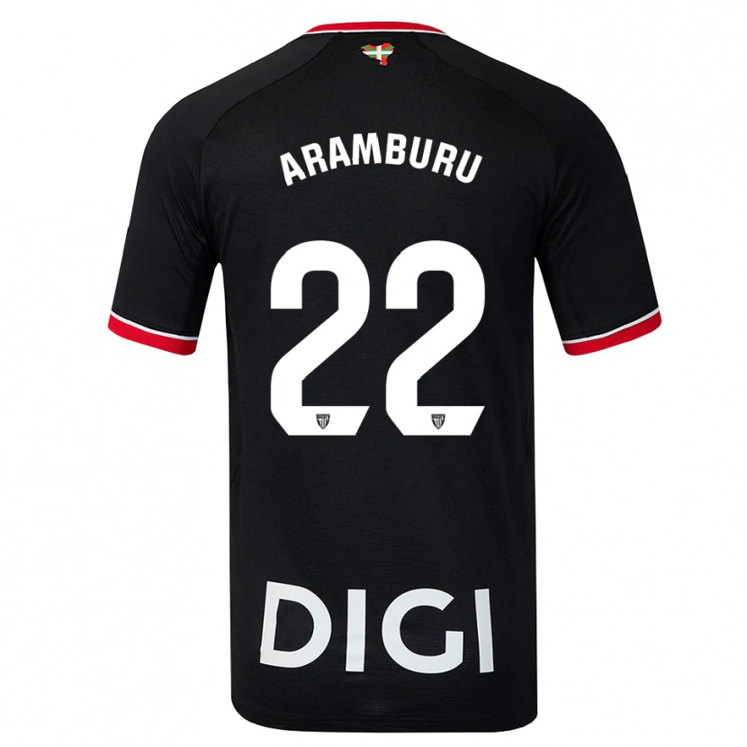 Danxen Kinderen Beñat Aramburu #22 Zwart Wit Rood Uitshirt Uittenue 2026/27 T-Shirt België
