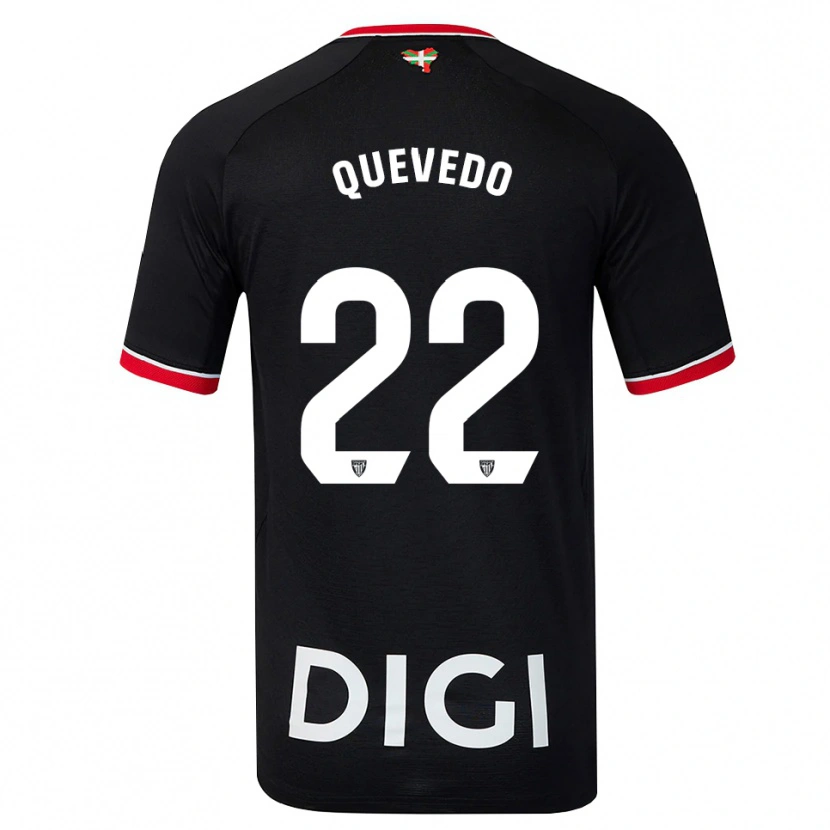 Danxen Kinderen Ugaitz Quevedo #22 Zwart Wit Rood Uitshirt Uittenue 2026/27 T-Shirt België