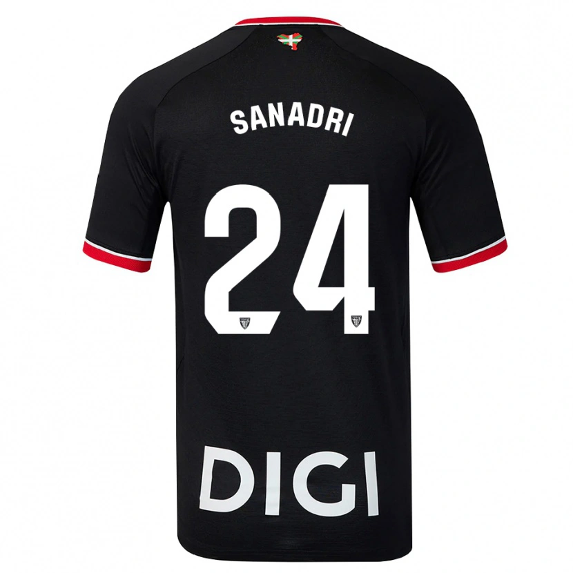 Danxen Kinderen Sanadri #24 Zwart Wit Rood Uitshirt Uittenue 2026/27 T-Shirt België