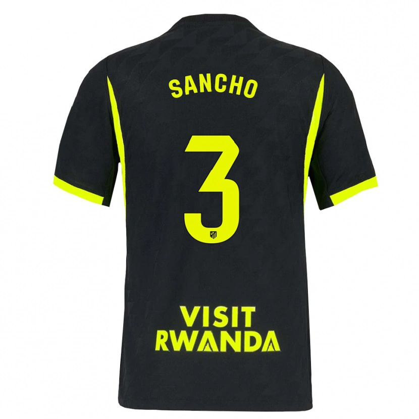Danxen Kinderen Diego Sancho #3 Heldergroen Zwart Uitshirt Uittenue 2026/27 T-Shirt België