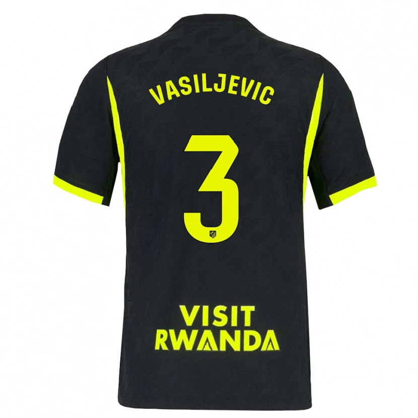 Danxen Kinderen Ivan Vasiljevic #3 Heldergroen Zwart Uitshirt Uittenue 2026/27 T-Shirt België