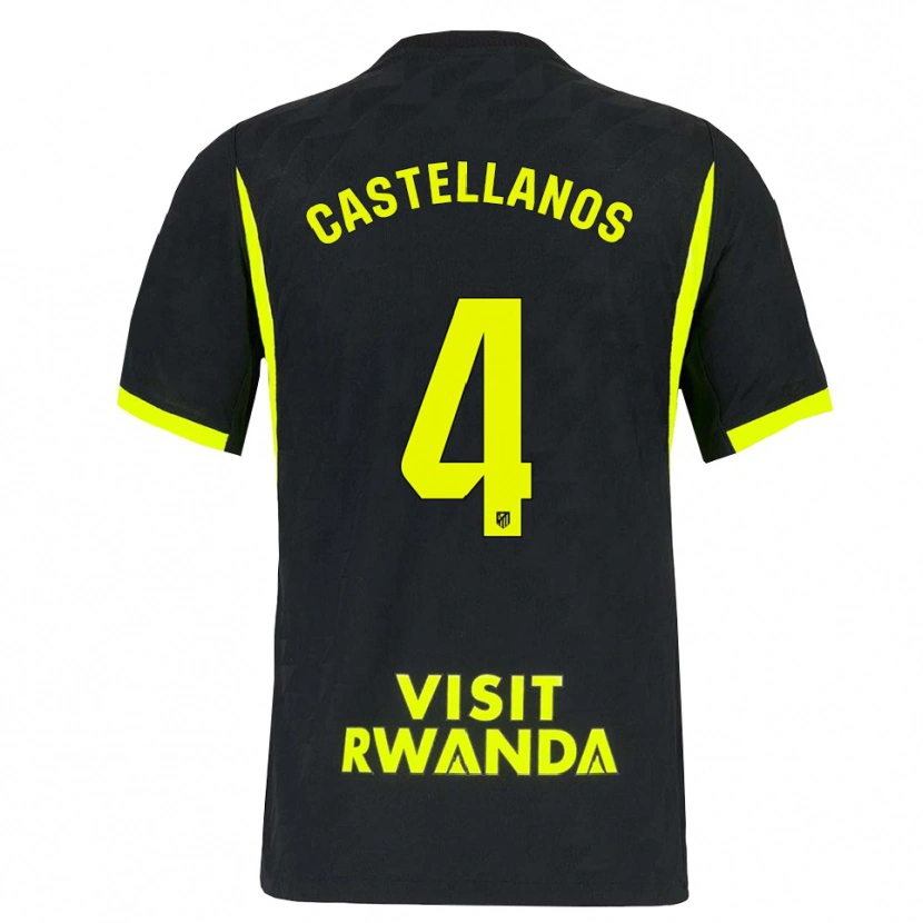 Danxen Kinderen Iván Castellanos #4 Heldergroen Zwart Uitshirt Uittenue 2026/27 T-Shirt België