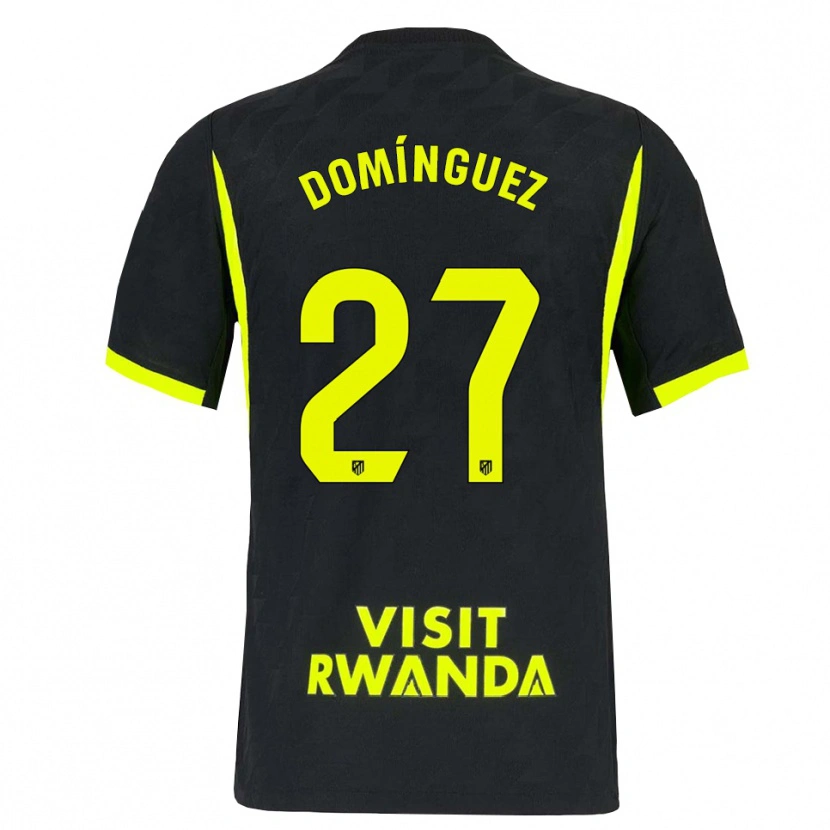 Danxen Kinderen Jorge Domínguez #27 Heldergroen Zwart Uitshirt Uittenue 2026/27 T-Shirt België