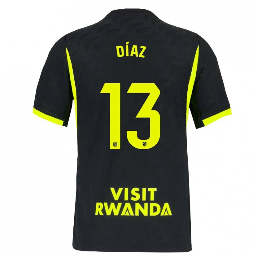 Danxen Kinderen Diego Díaz #13 Heldergroen Zwart Uitshirt Uittenue 2026/27 T-Shirt België