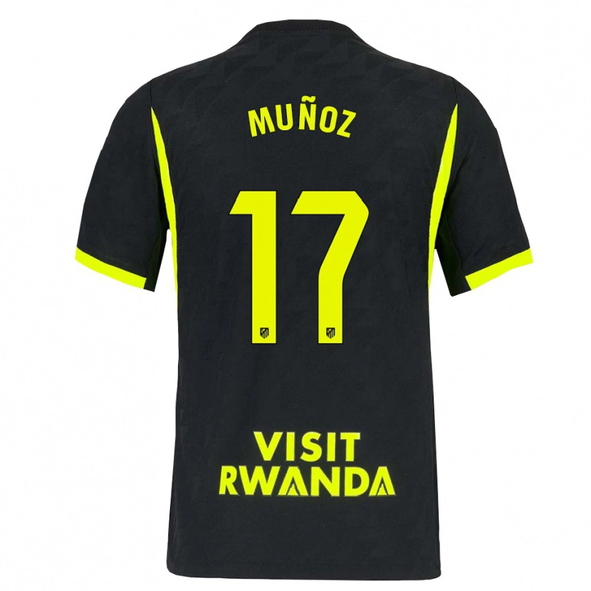 Danxen Kinderen David Muñoz #17 Heldergroen Zwart Uitshirt Uittenue 2026/27 T-Shirt België