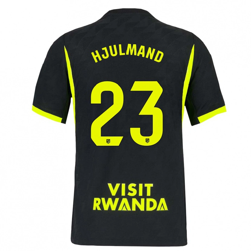 Danxen Kinderen Morten Hjulmand #23 Heldergroen Zwart Uitshirt Uittenue 2026/27 T-Shirt België