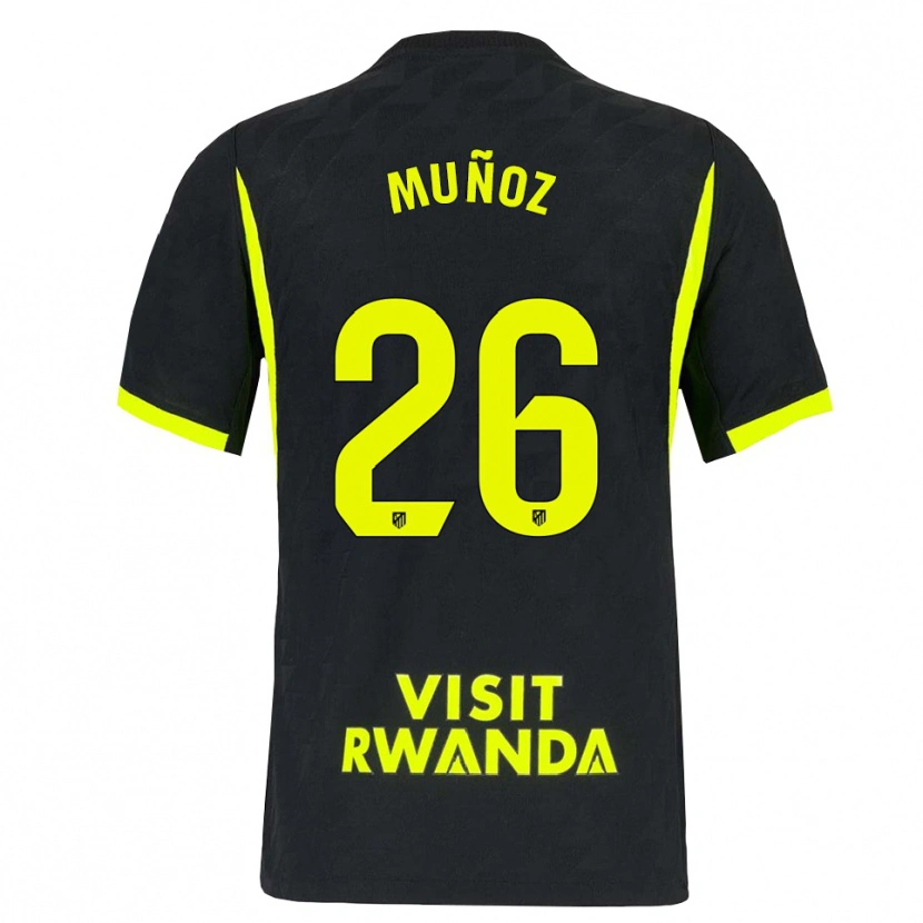 Danxen Kinderen Izan Muñoz #26 Heldergroen Zwart Uitshirt Uittenue 2026/27 T-Shirt België