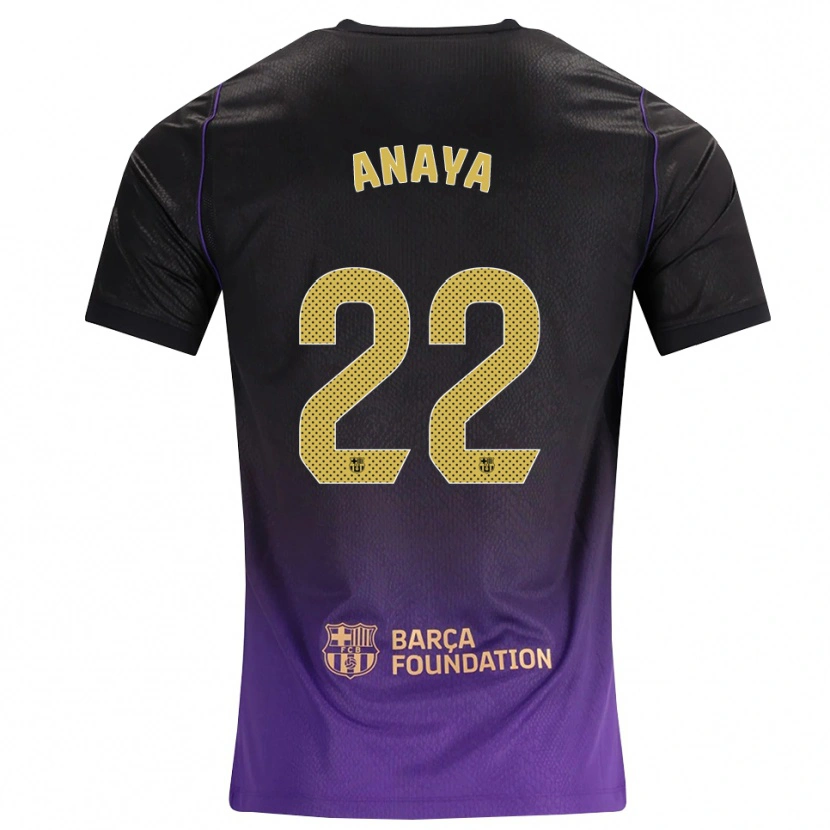 Danxen Kinderen Joan Anaya #22 Paars Geel Zwart Uitshirt Uittenue 2026/27 T-Shirt België