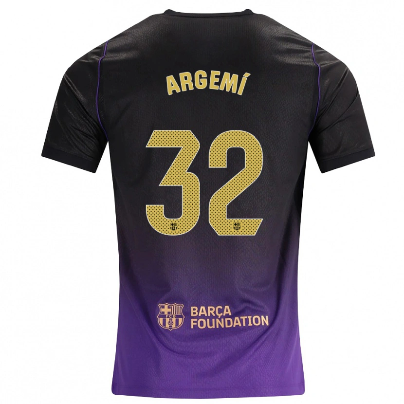 Danxen Kinderen Adam Argemí #32 Paars Geel Zwart Uitshirt Uittenue 2026/27 T-Shirt België